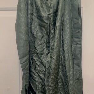 Elegant coach Green Patterned Scarf
